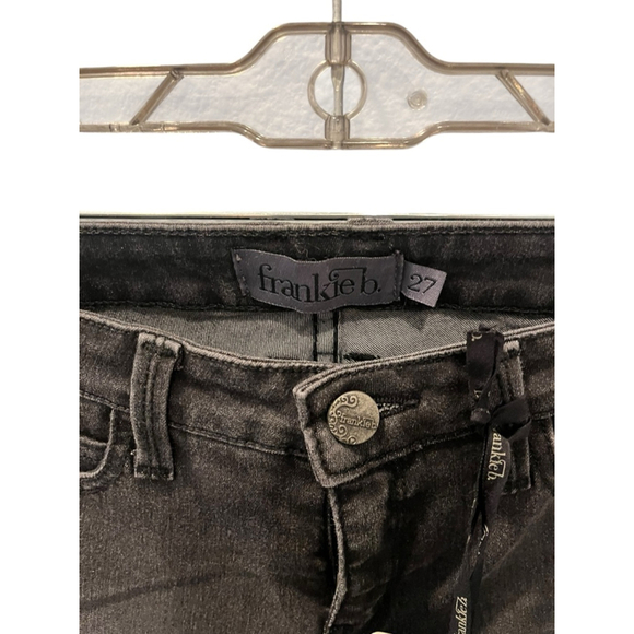 Franky B NWT Black Studded Skinny Jeans Size 26 Stretch Embellished Retail $239 - Picture 3 of 6